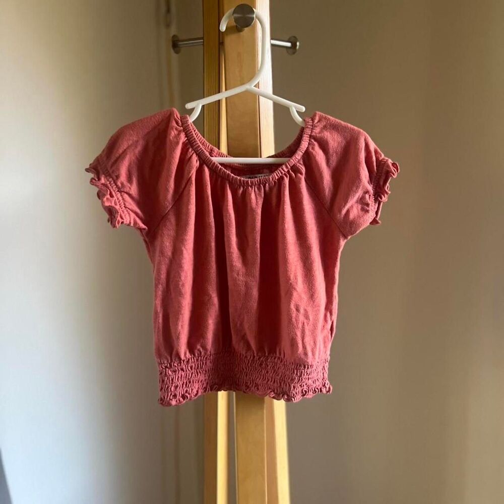 Old Navy coral pink crop top 3T